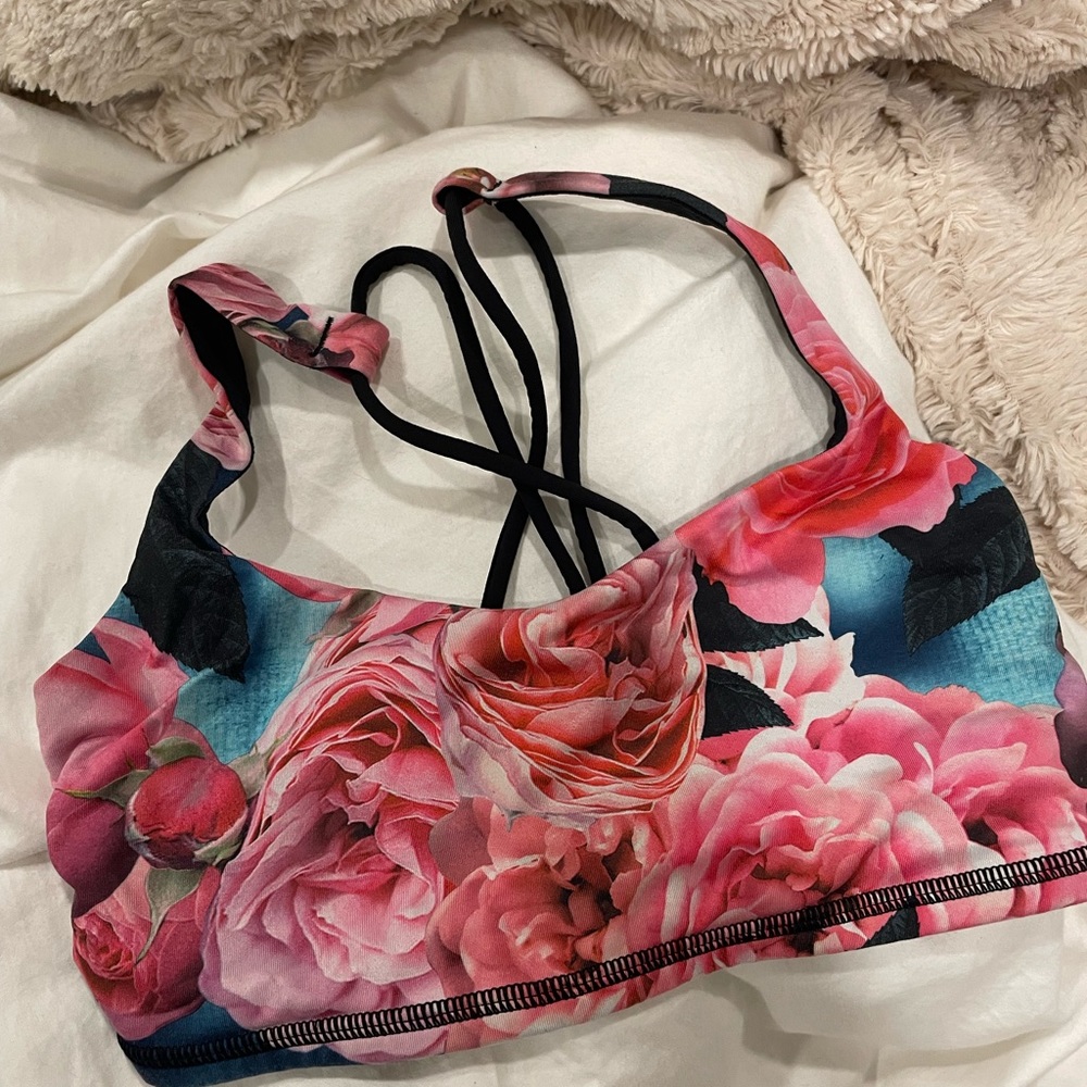Floral Lululemon bra size 2